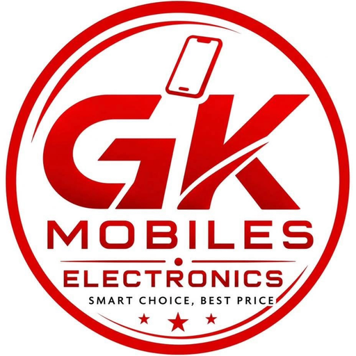 The GK Mobiles logo, mounted on a dimensional plaque.
